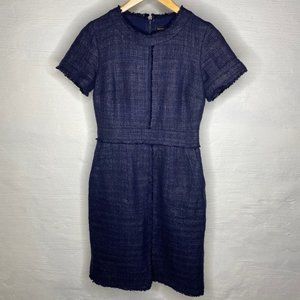 Banana Republic dress blue tweed size 2